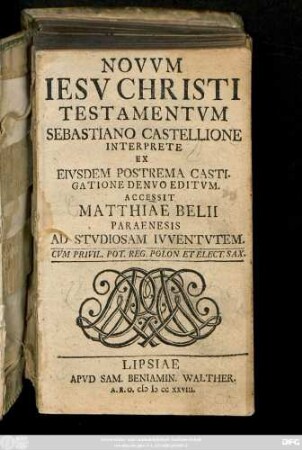 Novvm Iesv Christi Testamentvm
