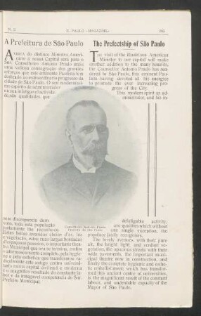 [Fotogravura do] Conselheiro Antonio Prado - Prefeito de São Paulo.