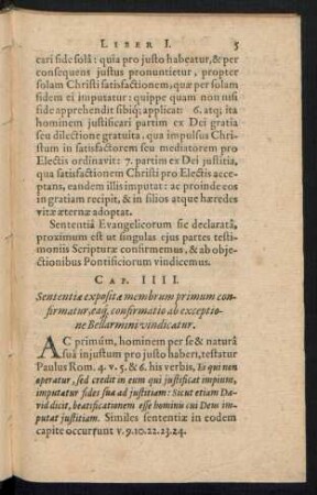Cap. IIII. Sententiae expositae membrum primum confirmatur ...
