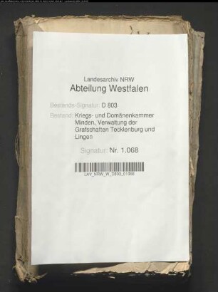 Ausweisung der Zuschläge in der Vogtei Recke