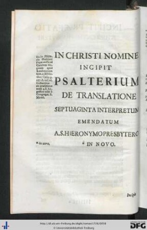 Psalterium.