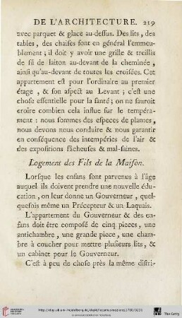 Logement des Fils de la Maison