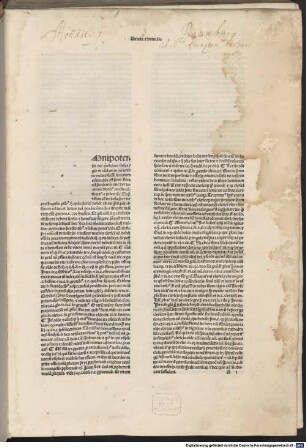 Lectura super quinque libros Decretalium : mit Additiones von Antonius de Butrio, [3]