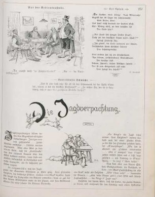"Aus der Bedientenstube" "Die Jagdverpachtung"