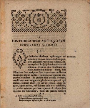 Dissertatio Philologica De Historicorvm Antiqvorvm Concionibvs Civilibvs