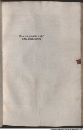 [Quaestiones super Sententias] : [Liber 1-4. Mit Tabula], 4