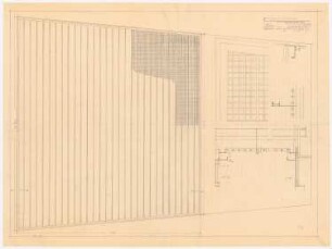 Haus des Rundfunks, Berlin-Charlottenburg: Großer Sendesaal, Schnitt und Ansicht Decke 1:50
