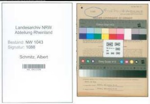 Entnazifizierung Albert Schmitz , geb. 30.10.1904 (Beamter)