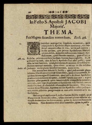 In Festo S. Apostoli Jacobi Maioris.