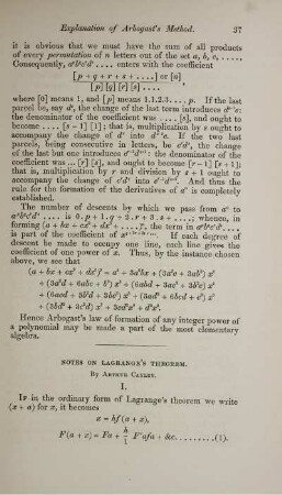 Notes on Lagrange's theorem.