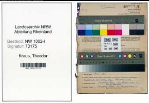 Entnazifizierung Theodor Kraus , geb. 14.12.1907 ()