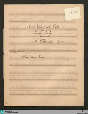 Waltzes - JWK Mus.Ms. 237 : pf; F; op. 1, StrK op. 1