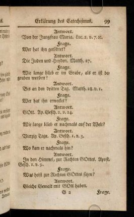 99-101, Frage; Antwort; ...