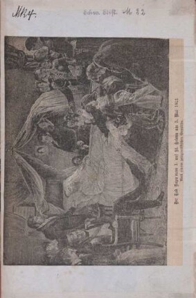 Der Tod Napoleons I. auf St. Helena am 5. Mai 1821. Nach einem zeitgenössischen Gemälde.
