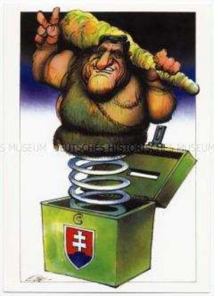 Einladung zu einer Karikaturen-Ausstellung