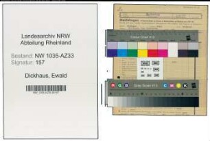 Entnazifizierung Ewald Dickhaus , geb. 17.06.1907 (Bergmann)