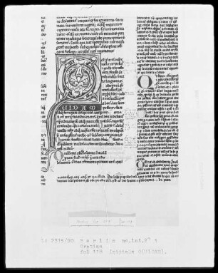 Gratian — Initiale Q(uidam), Folio 118recto