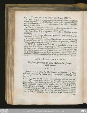 Caput Trigesimum Sextum. De fatis Iudaeorum & Secta Muhamedis, sub periodo quarto.