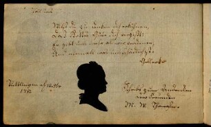 M. W. Thomasin (Silhouette). Tuttlingen, 16.10.1782.