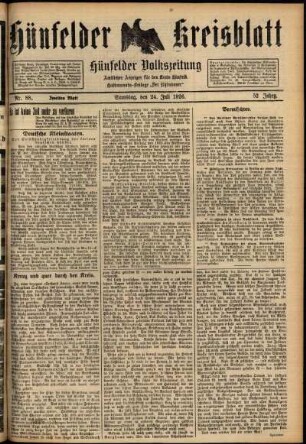 Zweite Ausgabe vom Samstag, den 24. Juli 1926.