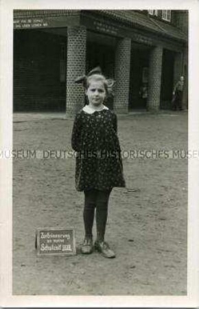 Erinnerungsfoto an den ersten Schultag