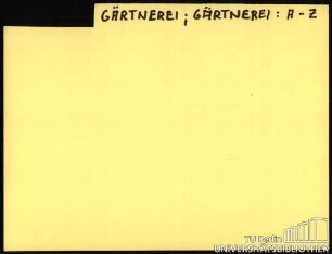 GÄRTNEREI