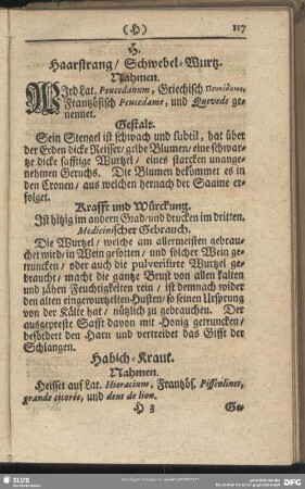 H [Haarstrang / Schwebel-Wurz - Hyacinthen / Merzen-Blumen]