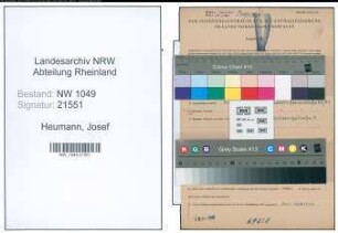 Entnazifizierung Josef Heumann , geb. 08.03.1903 (Organist)