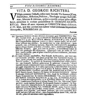 Vita D. Georgii Richteri.