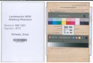 Entnazifizierung Ernst Schwarz , geb. 24.06.1903 (Stadtinspektor)