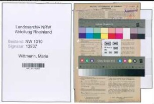 Entnazifizierung Maria Wittmann , geb. 27.01.1915 (Korrespondentin)