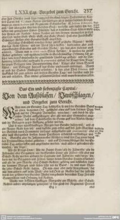 Ein und Siebenzigstes bis Achtzigstes Capitul.