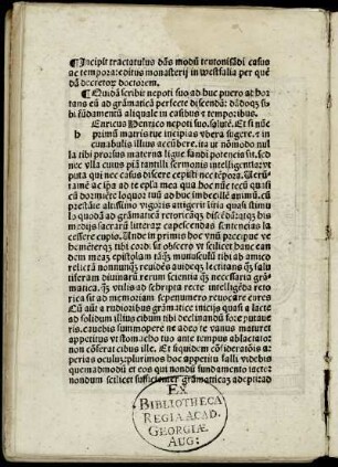 Incipit tractatulus dans modu[m] teutonisandi casus et tempora:[...]