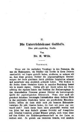 Die Unterrichtskunst Galilei's : eine päd.-psycholog. Studie