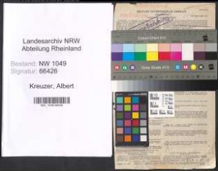 Entnazifizierung Albert Kreuzer , geb. 23.04.1895 (Patentverwalter)