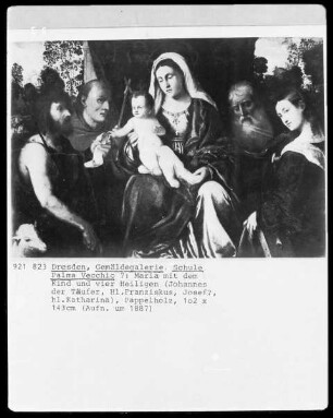 Maria mit dem Kind und vier Heilige
