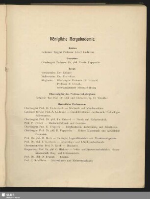Königliche Bergakademie