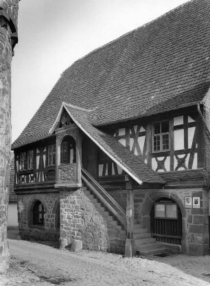 Dörrenbach Kreis Südliche Weinstraße. Rathaus (1590). Teilansicht