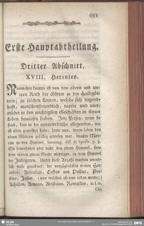 Erste Hauptabtheilung.Dritter Abschnitt