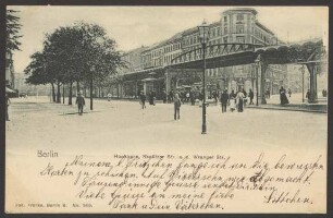 Ansichtskarte Berliner Hochbahn, Skalitzer Straße, Wrangel Straße [2/2]