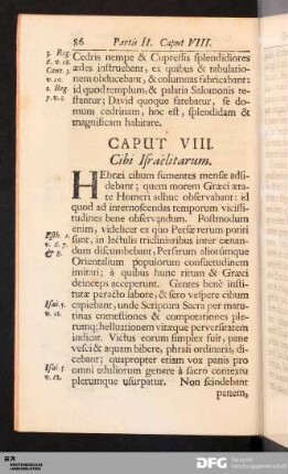 Caput VIII. Cibi Israëlitarum.