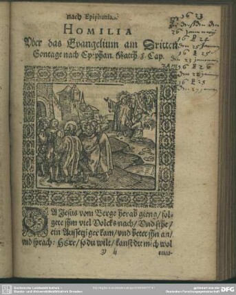 Homilia Uber das Evangelium am Dritten Sontage nach Epiphan. Matth. 8. Cap.