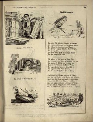 "Der Staatshämorrhoidarius" "Fluß-Uebergang"