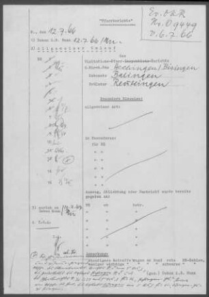 Hechingen-Bisingen mit Diaspora: Visitationsbericht mit Pfarrberichten 1966