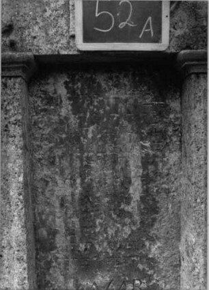 Grabstein 52 (Index: 100081468) Zustand: zerbrochen/Fragment Maße HxBxT: 184x91x20 cm: Grabstein 52A