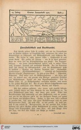 Persönlichkeit und Buchhandel