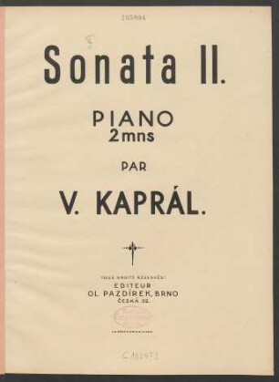 Sonata II. piano 2 mns