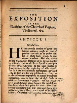 A defence of the exposition of the doctrine of the church of England : Against the exceptions of Monsieur de Meaux ... and his vindicator