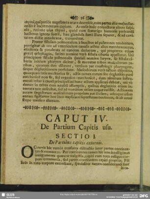 Caput IV. De Partium Capitis usu