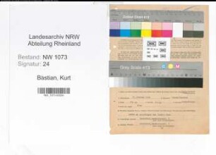 Entnazifizierung Kurt Bastian , geb. 12.02.1906 (Lehrer)